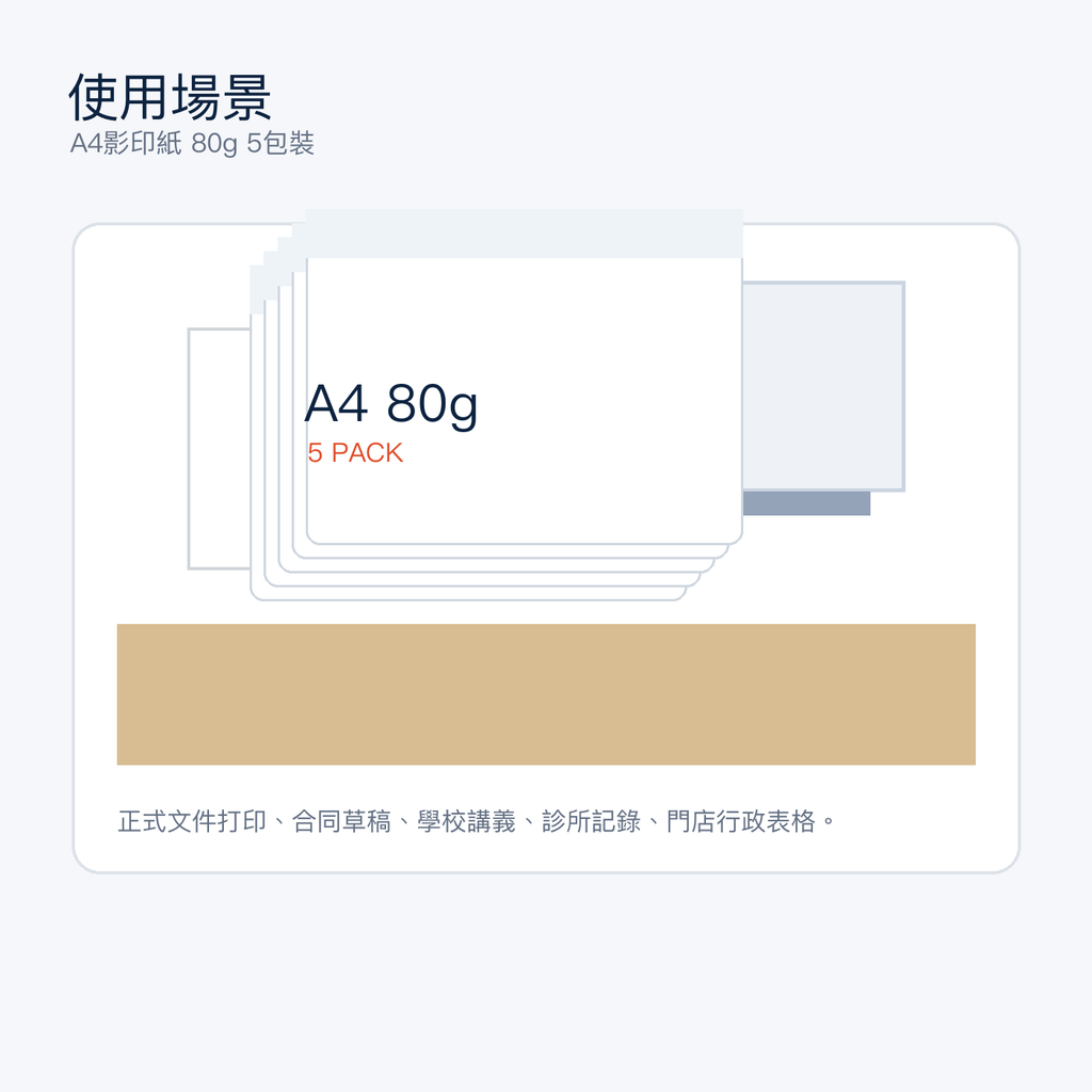 A4影印紙 80g 5包裝｜DKEY香港辦公用品