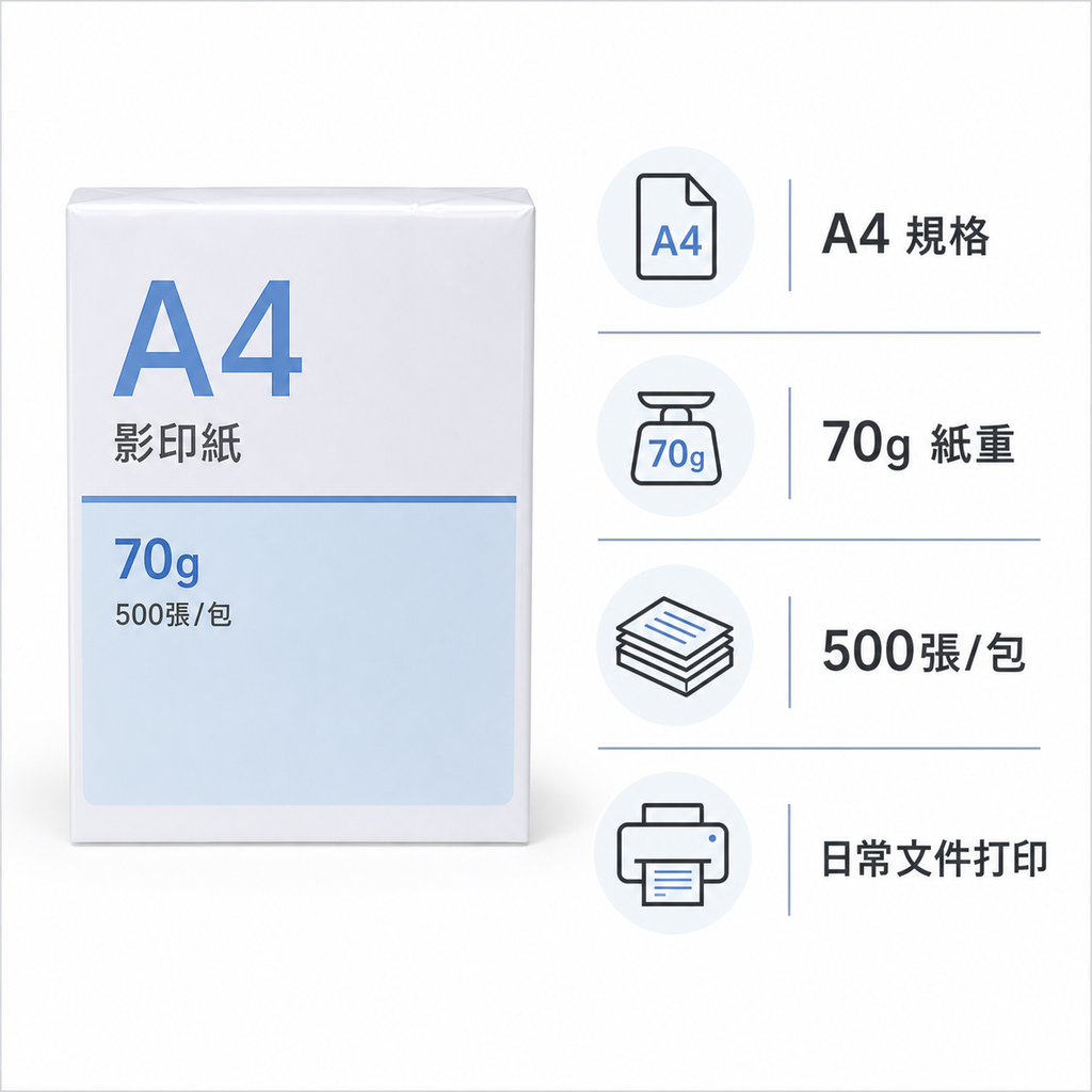 A4影印紙 70g 500張/包｜DKEY香港辦公用品