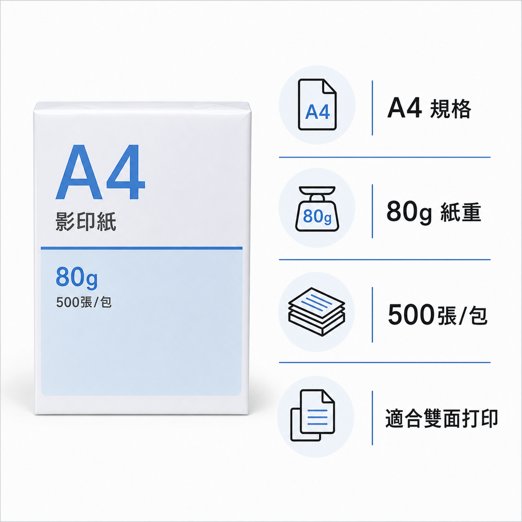 A4影印紙 80g 500張/包｜DKEY香港辦公用品