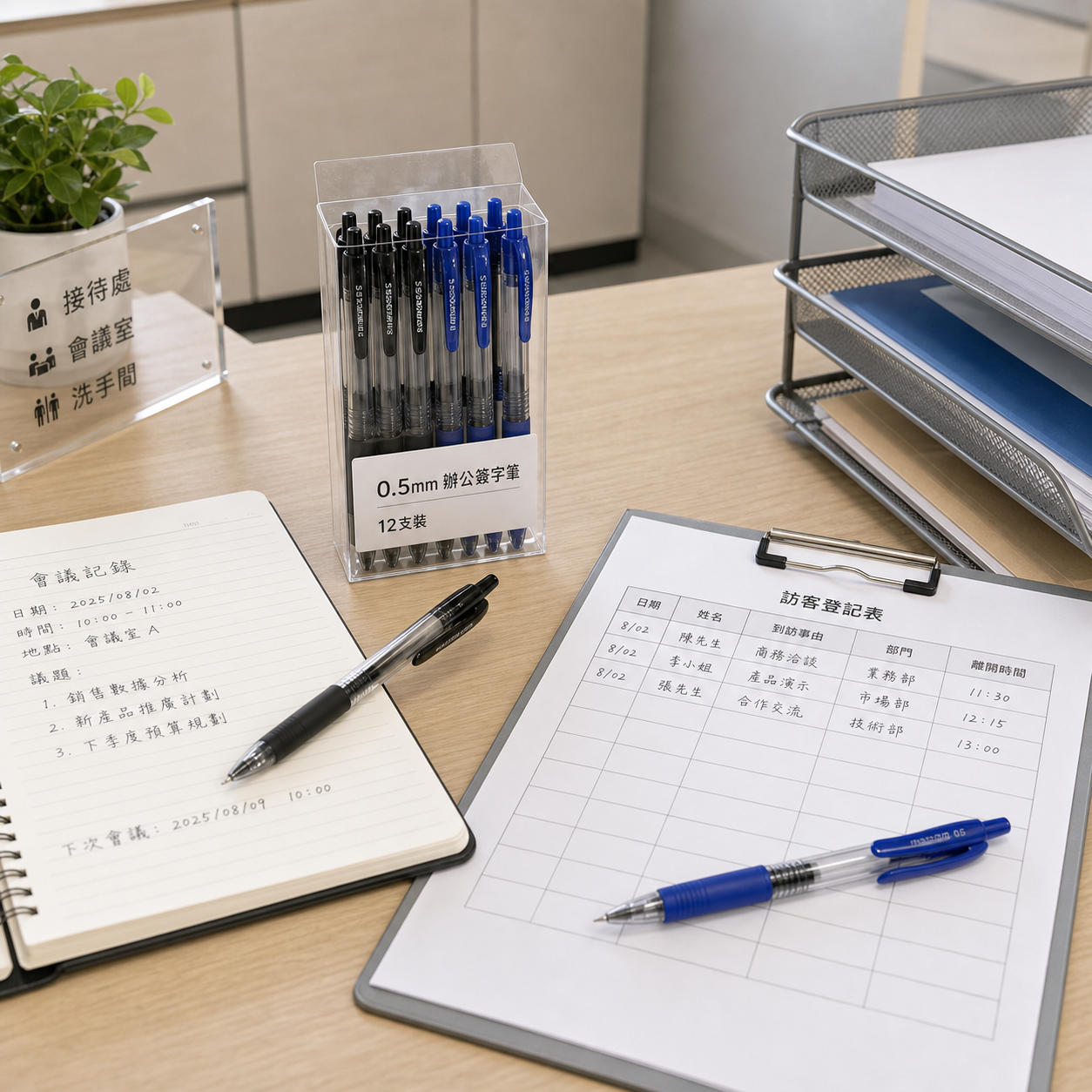 0.5mm辦公簽字筆 12支裝｜場景圖｜DKEY香港辦公用品