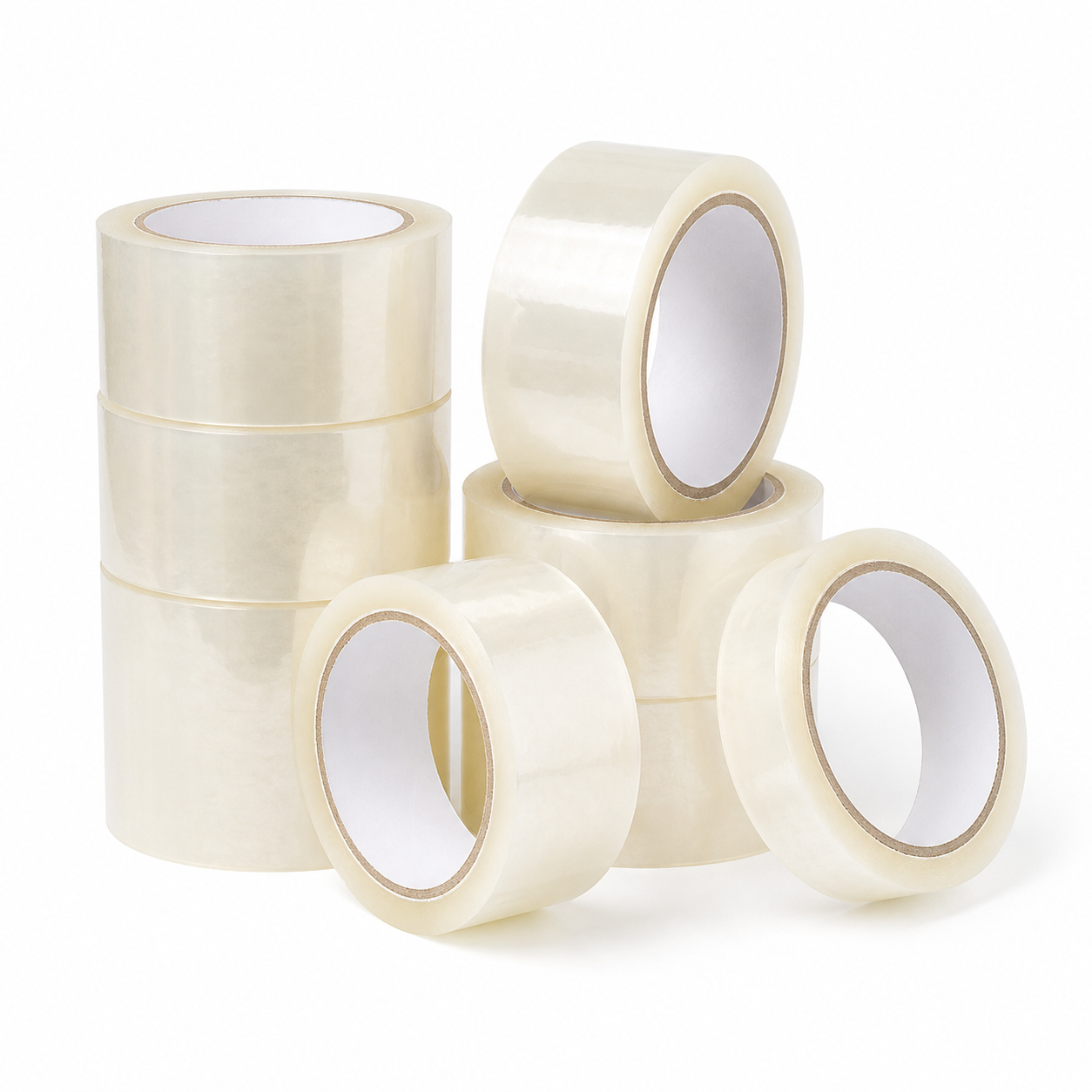 透明封箱膠紙 48mm｜無品牌白底實物圖｜DKEY香港辦公用品